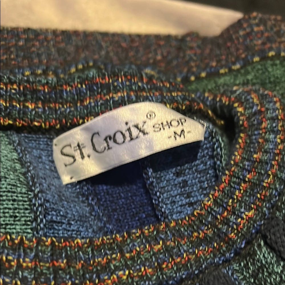 Blue Crewneck Sweater with Textured Design
